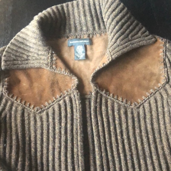 Banana Republic suede knit jacket - Picture 5 of 8